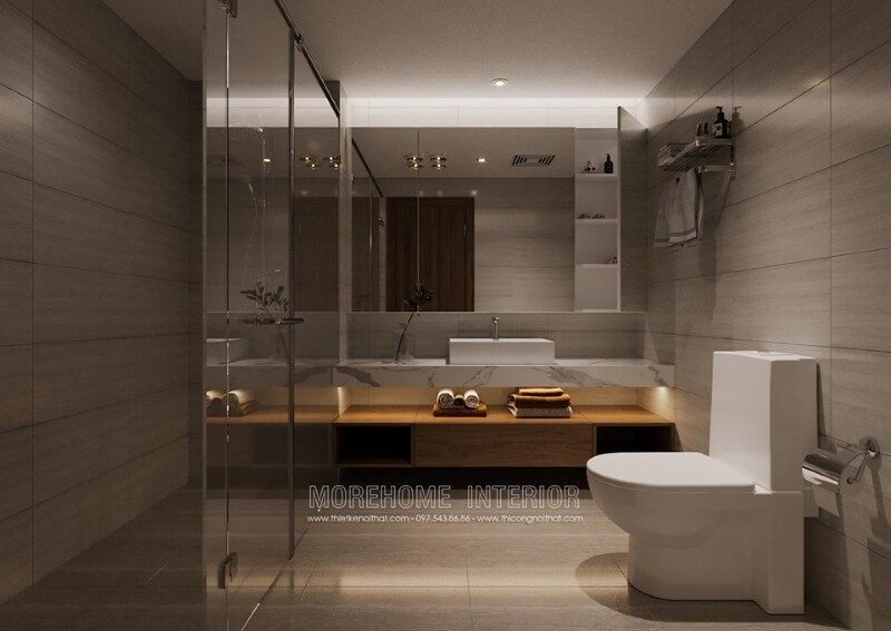 Mẫu nội thất phòng tắm chung cư đẹp và ấn tượng