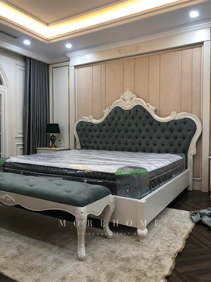 Việc thi công phòng ngủ nội thất được sắp đặt có kỹ lượng cao, tạo nên vẻ đẹp sang trọng, cao cấp cho không gian.