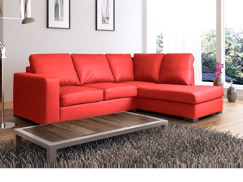 Sofa góc màu đỏ